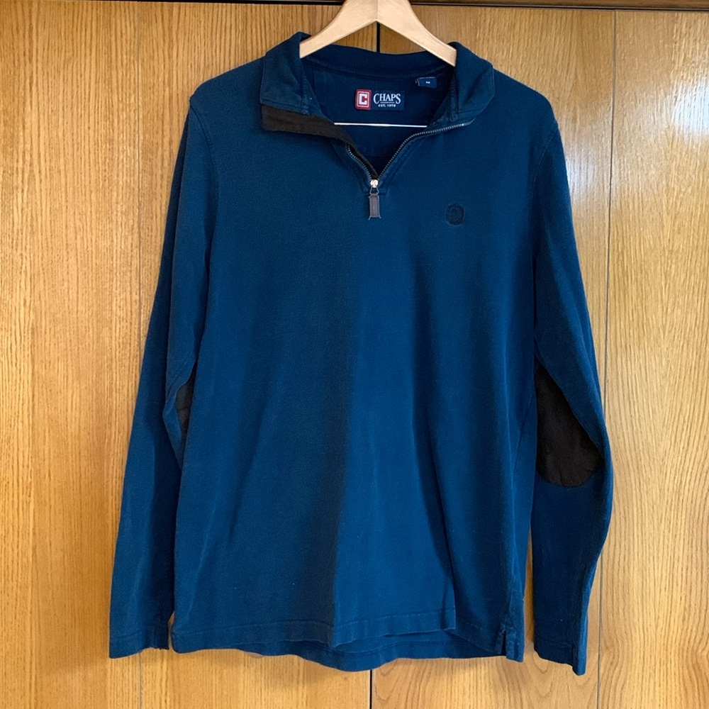 ✨Chaps‎ Blue QuarterZip Sweater Men's Size Medium